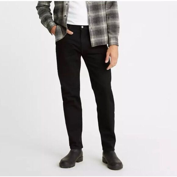 Levi's | 502 Taper Fit Flex Men's Jeans in Black 29 x 30 - Picture 1 of 6